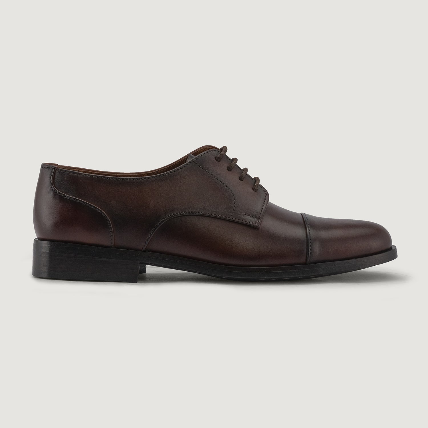 Attorney Derby Burnished Brown Leather Shoes - Main Image