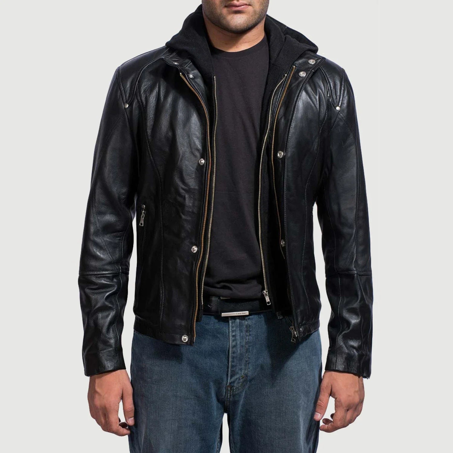 Men s Highschool Black Leather Jacket The Jacket Maker