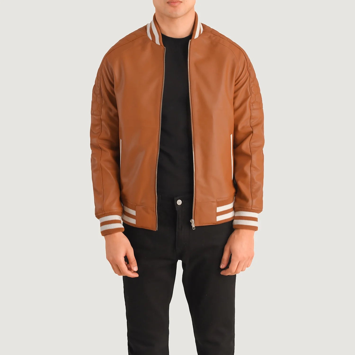 Tan bomber jacket men on sale